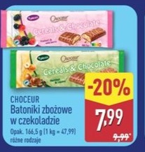 batoniki zbożowe w czekoladzie