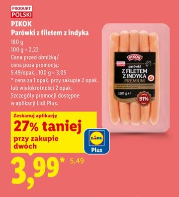parówki z filetem z indyka