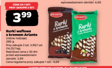 rurki waflowe z kremem