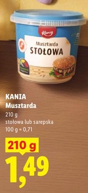 musztarda stołowa lub sarepska