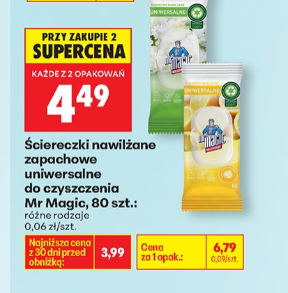 ściereczki nawilżane zapachowe uniwersalne do czyszczenia