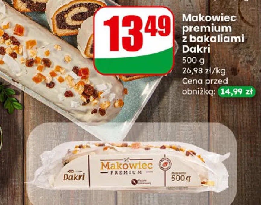 makowiec premium z bakaliami