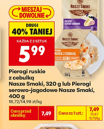 pierogi ruskie lub pierogi z cebulką lub pierogi serowo-jagodowe