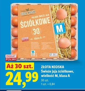 świeże jaja ściółkowe klasa A rozmiar M