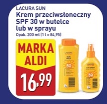 krem przeciwsłoneczny SPF 30 lub w sprayu