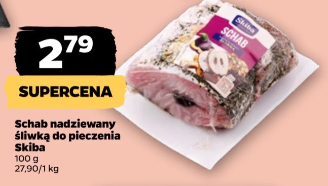 schab nadziewany śliwką do pieczenia