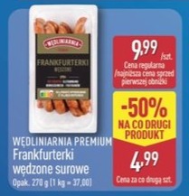 frankfurterki wędzone surowe