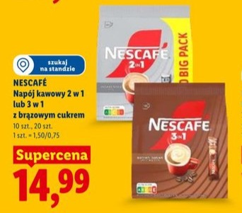 napój kawowy 2 w 1 lub 3 w 1 z brązowym cukrem