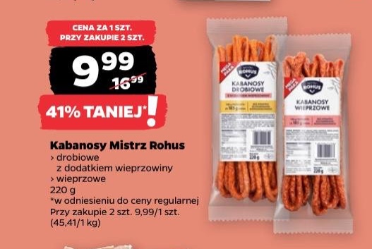 kabanosy drobiowe z dodatkiem wieprzowiny