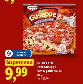pizza z szynką i sosem czosnkowym