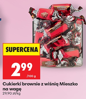 cukierki brownie z wiśnią na wagę