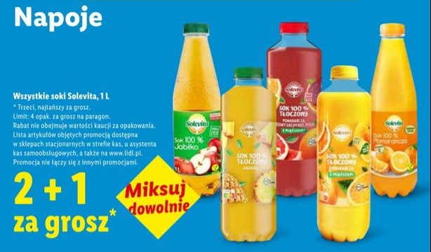 soki owocowe różne rodzaje