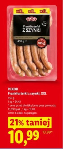 frankfurterki z szynki