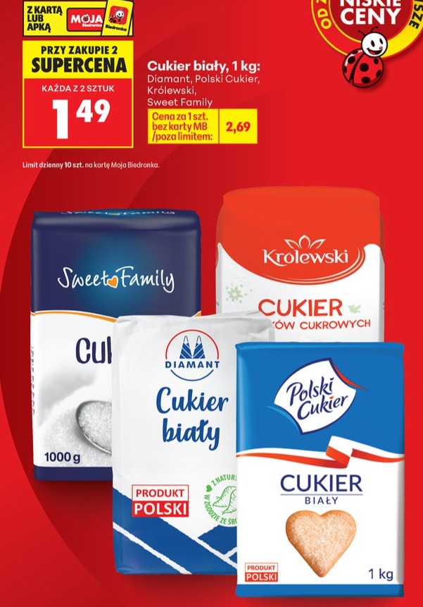 cukier biały różne marki