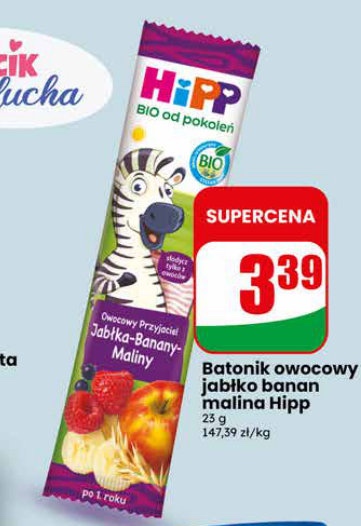 batonik owocowy jabłko banan malina