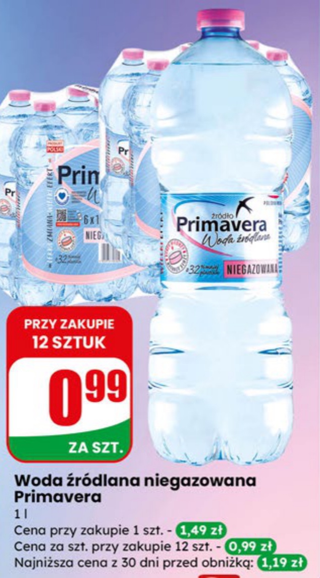 woda źródlana niegazowana