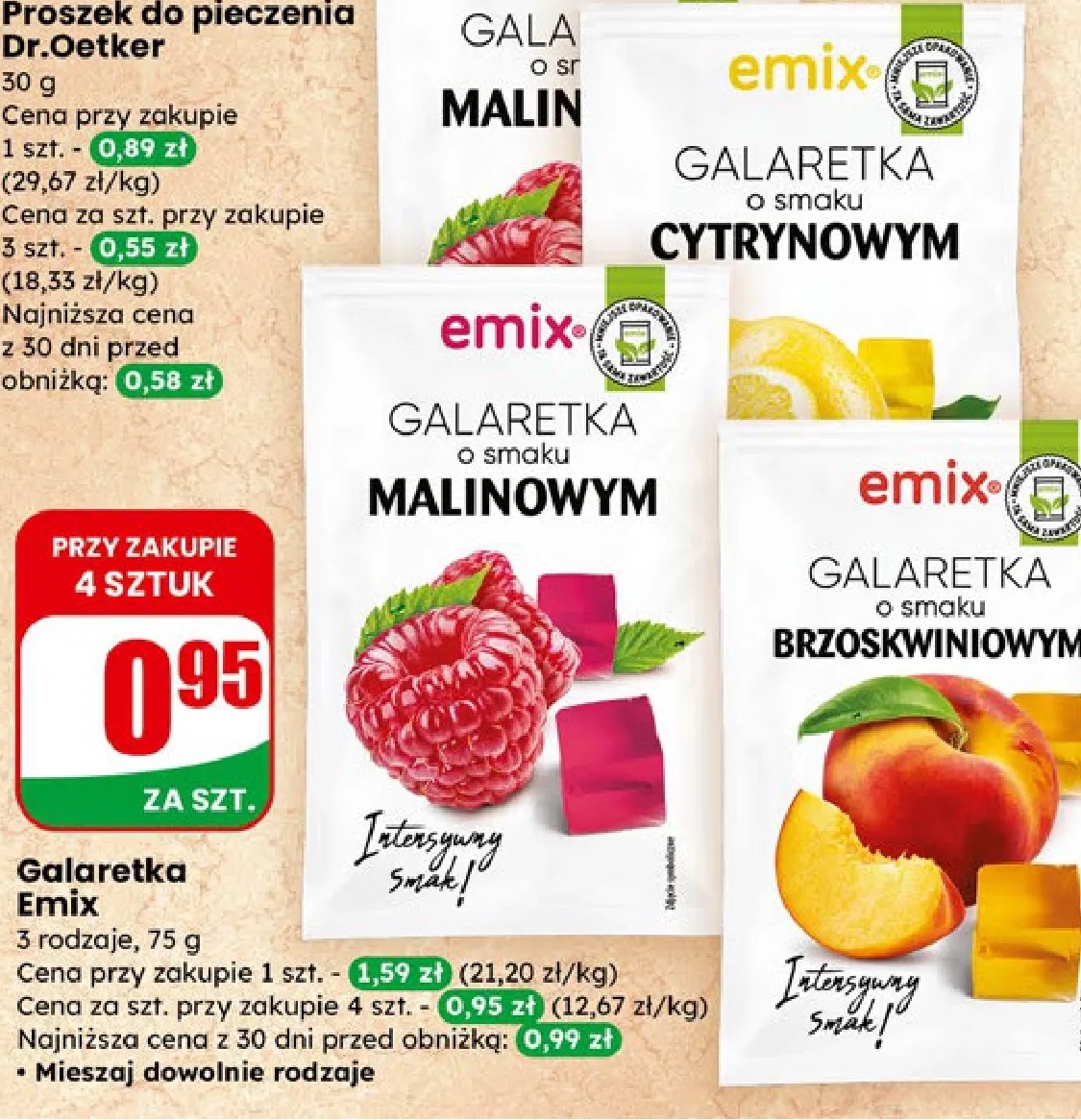 galaretka różne smaki