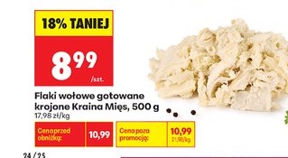 flaki wołowe gotowane krojone