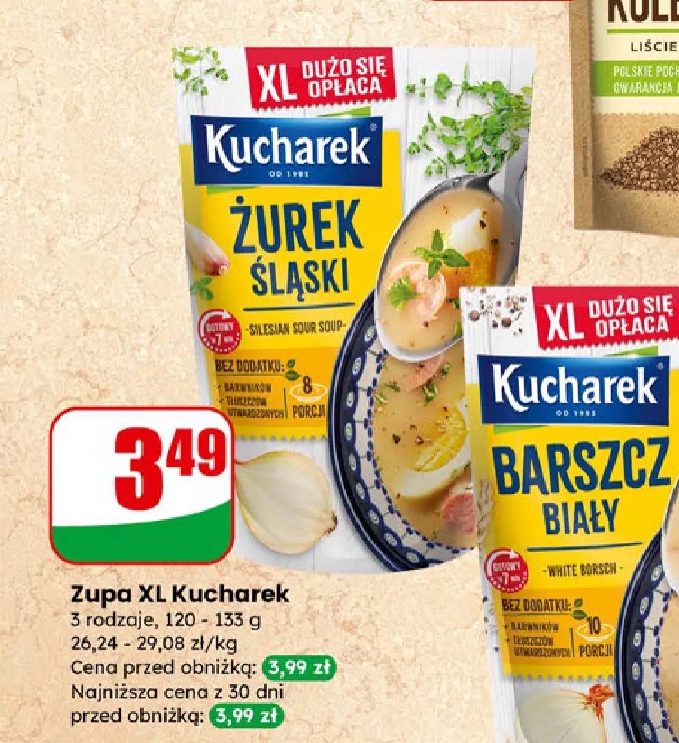 zupa XL różne rodzaje