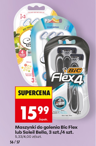 maszynki do golenia flex4 lub soleil bella
