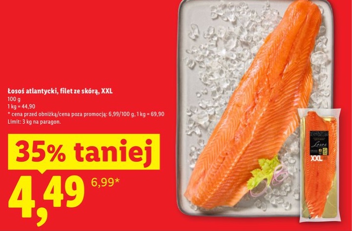 łosoś atlantycki filet ze skórą XXL