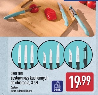 zestaw noży kuchennych do obierania