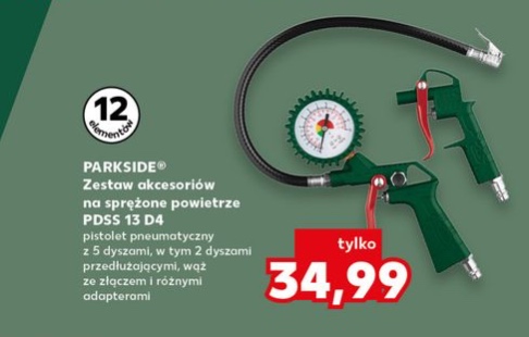 zestaw akcesoriów na sprężone powietrze