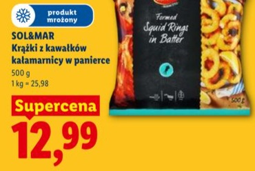 krążki z kawałków kałamarnicy w panierce
