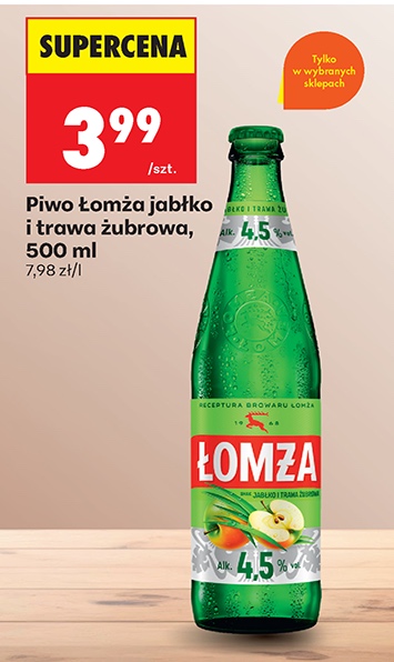 piwo jabłko i trawa żubrowa