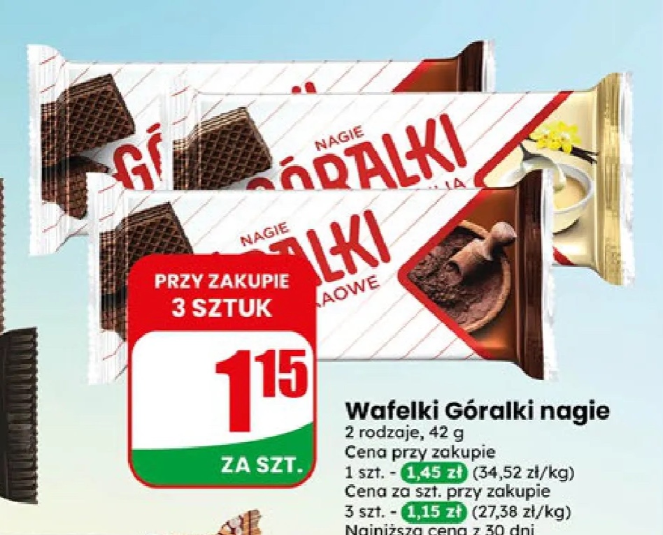 wafelki Góralki nagie