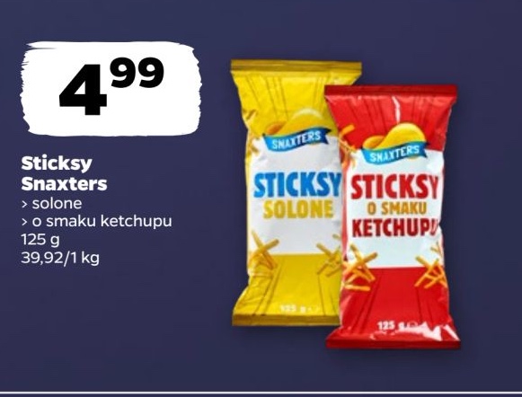 sticksy o smaku ketchupu