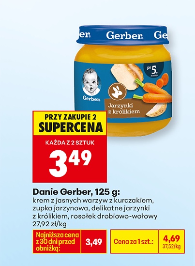 danie krem z jasnych warzyw z kurczakiem, zupka jarzynowa, delikatne jarzynki z królikiem, rosół drobiowo-wołowy