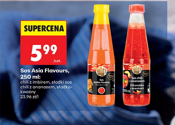 sos Asia Flavours chili z imbirem, słodki sos chili z ananasem, słodko-kwaśny