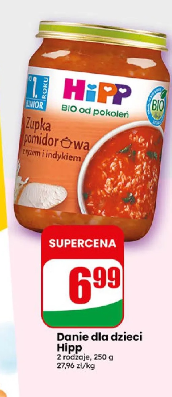 danie dla dzieci zupka pomidorowa z ryżem i indykiem