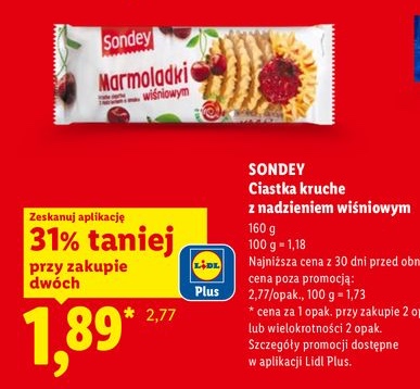 ciastka kruche z nadzieniem wiśniowym