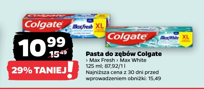 pasta do zębów max fresh lub max white