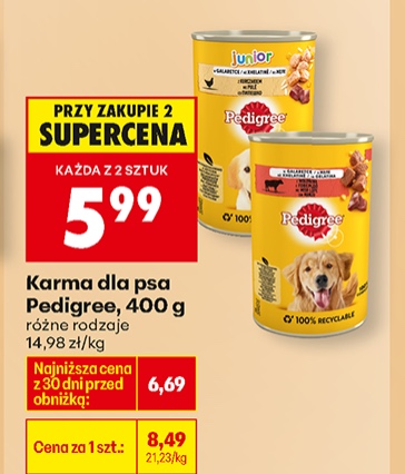 karma dla psa Pedigree różne rodzaje