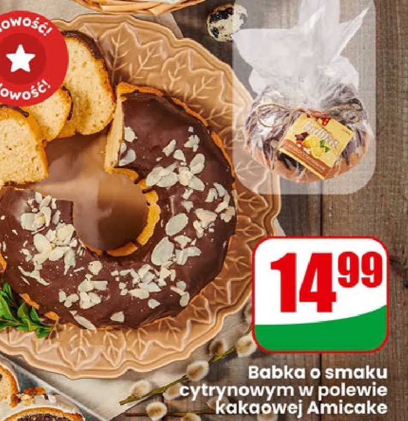babka o smaku cytrynowym w polewie kakaowej