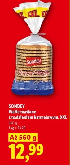 wafle maślane z nadzieniem karmelowym