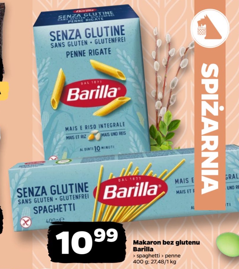 makaron bez glutenu spaghetti lub penne