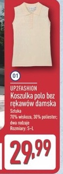 koszulka polo bez rękawów damska