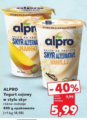 jogurt sojowy w stylu skyr mango lub waniliowy