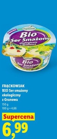 ser smażony ekologiczny z granolą
