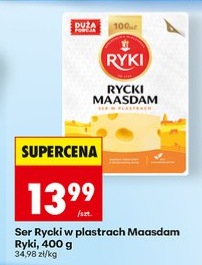 ser żółty maasdam w plastrach