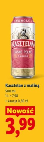 piwo jasne pełne z maliną