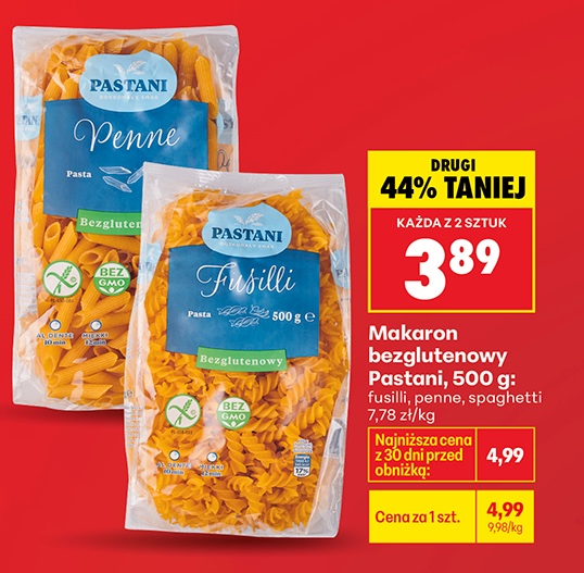 makaron bezglutenowy fusilli, penne, spaghetti