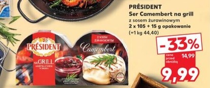 ser camembert na grill z sosem żurawinowym