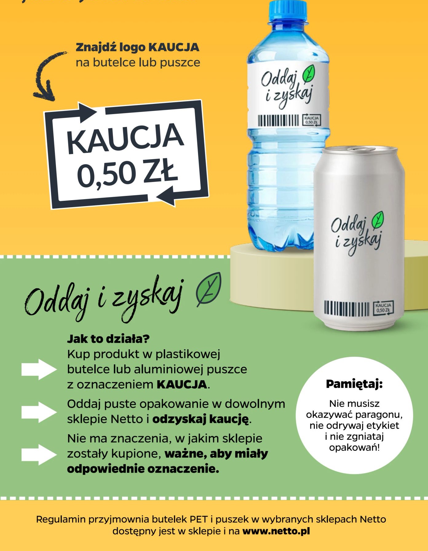kaucja na butelki i puszki