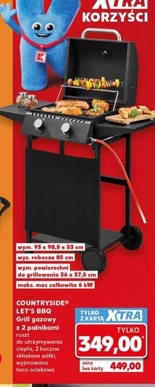 grill gazowy z 2 palnikami
