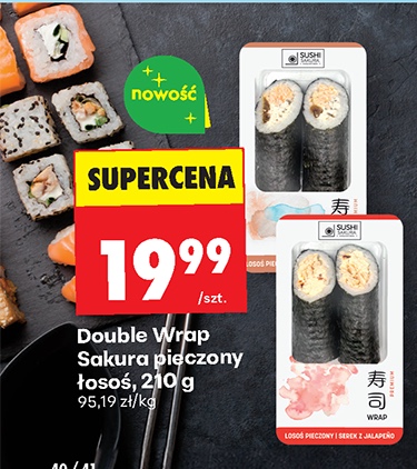 double wrap pieczony łosoś